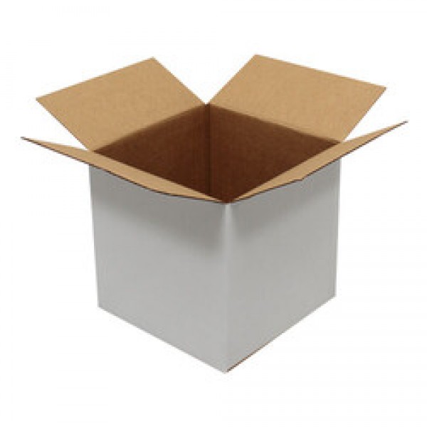 23x23x23cm Tek Oluklu Koli - Beyaz